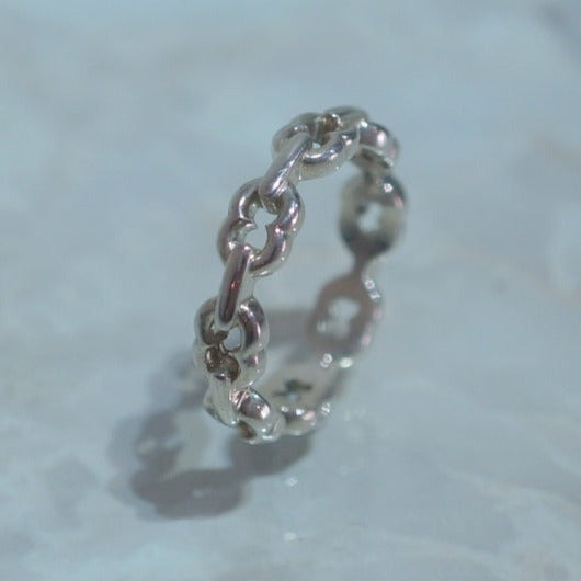 GIFTED / 8LINKED IMPLOSION CHAIN RING SV