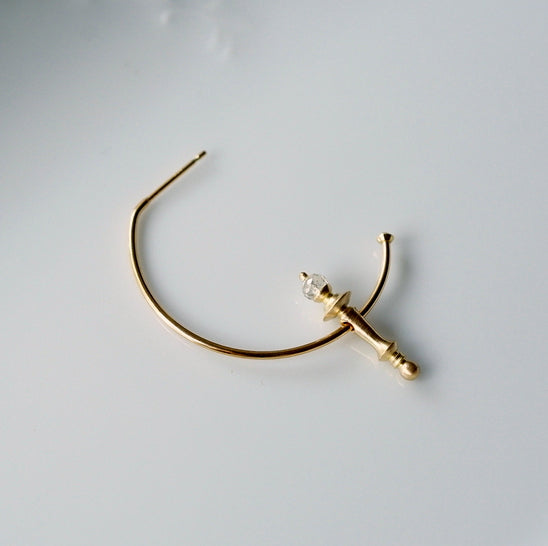 KANOE/Spindle Pierced Earrings 5 Dia (片耳)