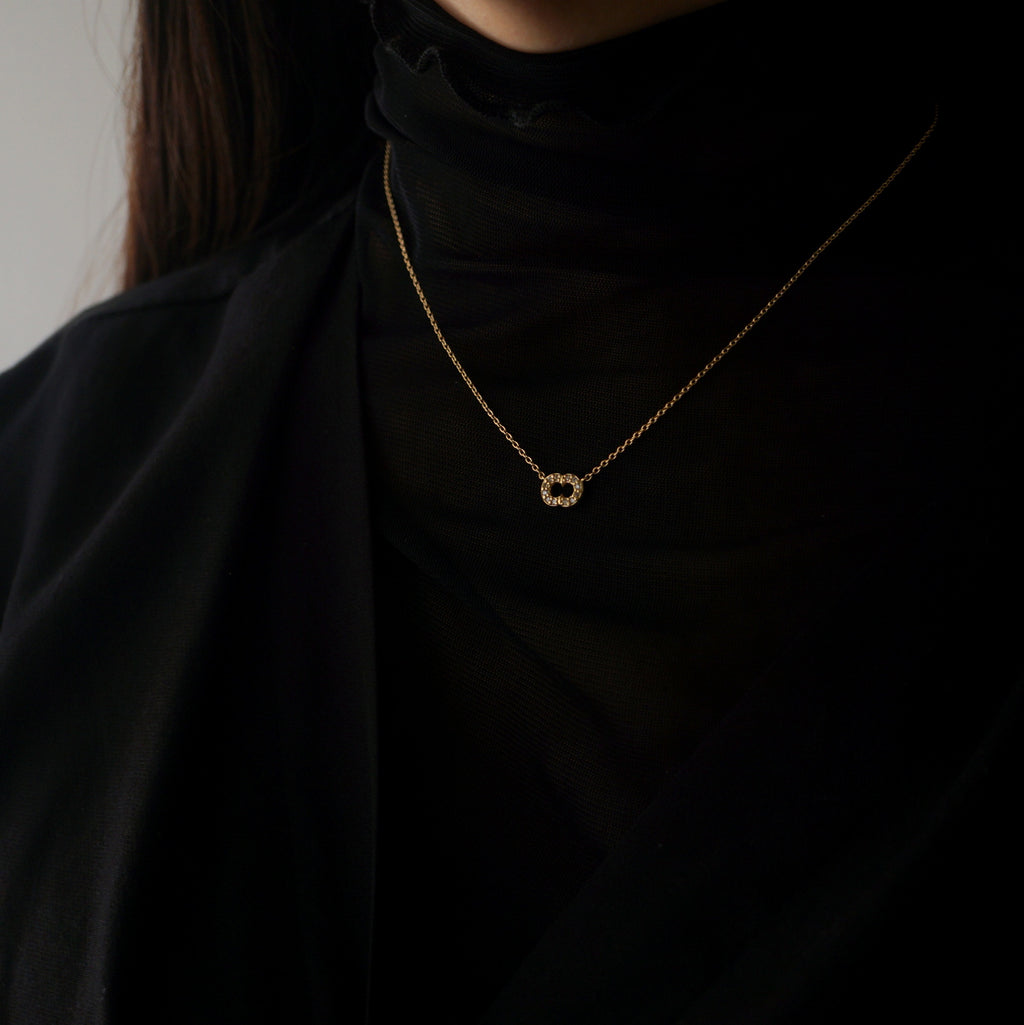 GIFTED / IMPLOSION NECKLACE DIA（SV/K18YG）