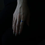 VINTAGE JEWELRY/  Blue enamel ring