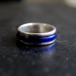 VINTAGE JEWELRY/  Blue enamel ring