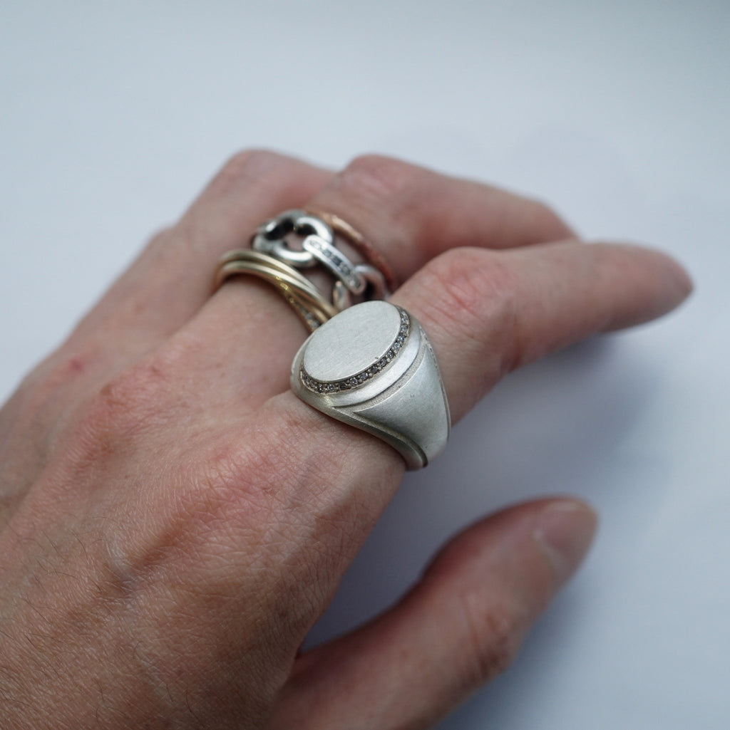GIFTED/ 【archive】BLANK SEAL RING Oval×Dia #18