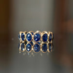 K18 blue sapphire eternity ring #13