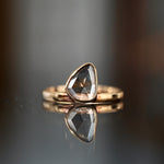 K18 slice Diamond 0.36ct ring/10号