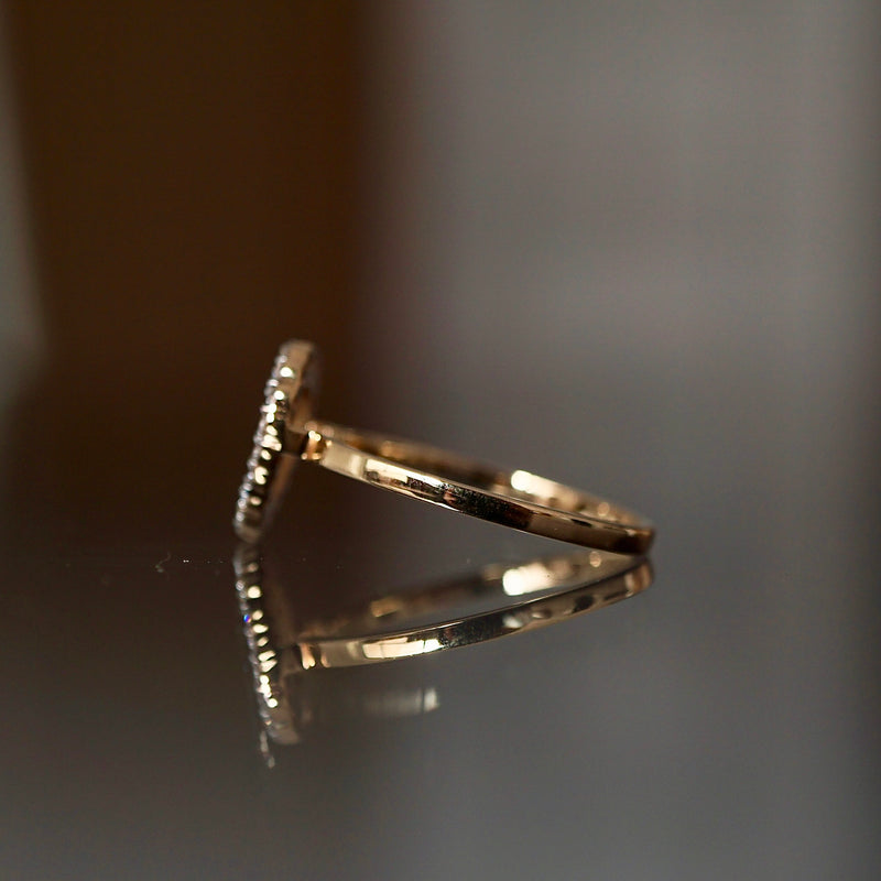 K18 slice Diamond 0.51ct ring/13号