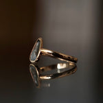 K18 slice Diamond 0.89ct ring/11号