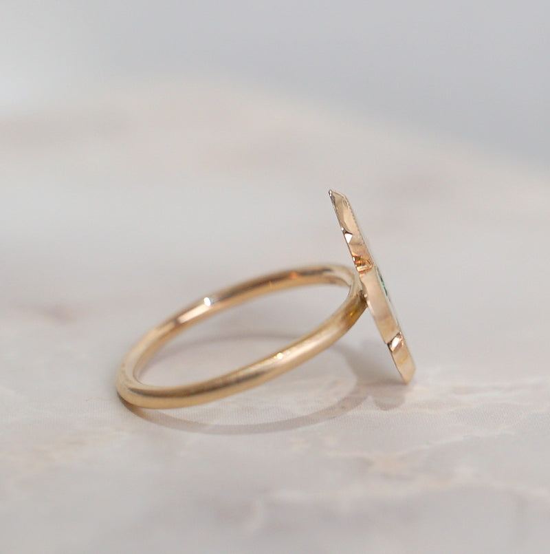 Kagann jewelry (カガンジュエリー) / Moroccan star ring グリーンガーネット K10