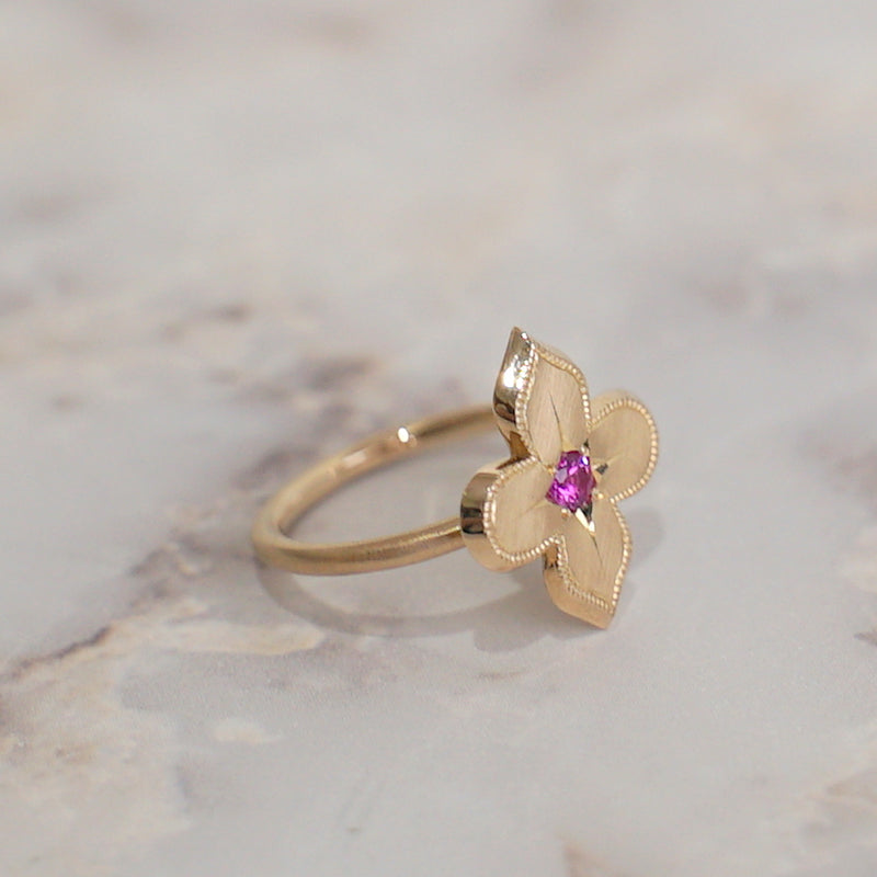 Kagann jewelry (カガンジュエリー) / Moroccan star ring ピンクサファイア K10