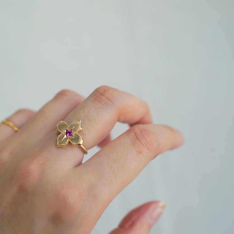 Kagann jewelry (カガンジュエリー) / Moroccan star ring ピンクサファイア K10
