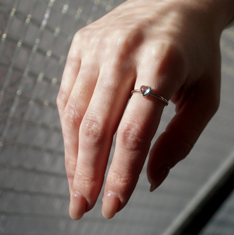 【期間限定掲載】hatsuyume /【受注生産】ring K10YG Heart-FKR スカイブルートパーズ（r-0y-htfk-sb）