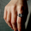 [Limited time only] hatsuyume / [custom-order 】ring SV square white mother-of-mouth shell (r-sv-squ-ws-r)