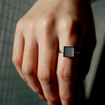 [Limited time only] hatsuyume / [custom-order 】ring SV square white mother-of-mouth shell (r-sv-squ-ws-r)