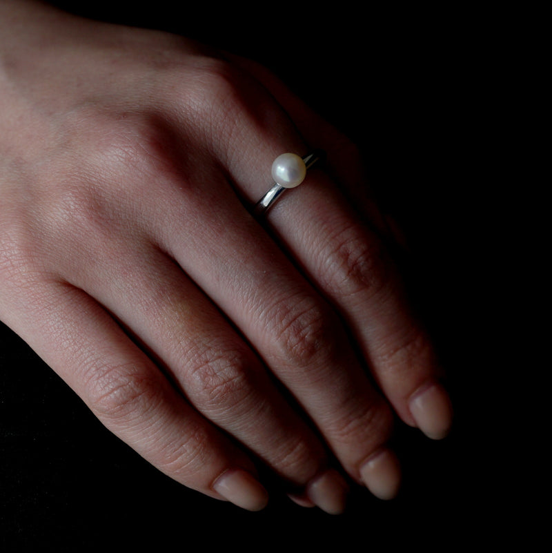 [Limited time only] hatsuyume / [custom-order 】ring SV bold pearl (r-sv-bld-wp-r)