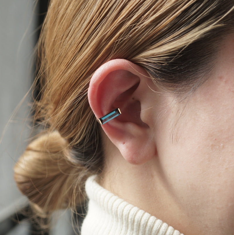 [Limited time only] Hatsuyume / Earcuff K10YG 1stone London Blue Topaz (c-0y-st-lobt)