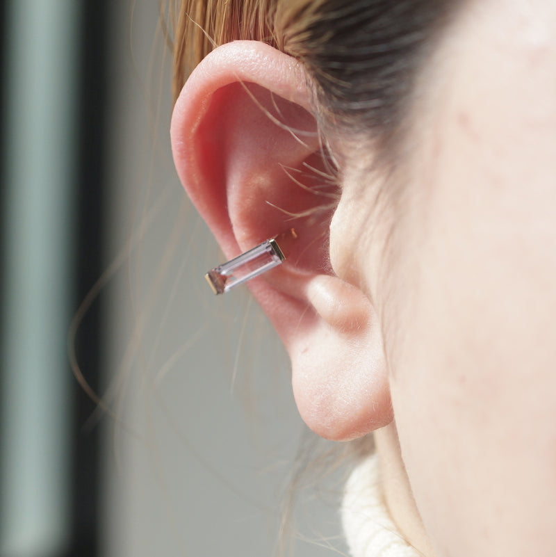 [Limited time only] Hatsuyume / earcuff K10YG 1stone pink amethyst (c-0y-st-amep)