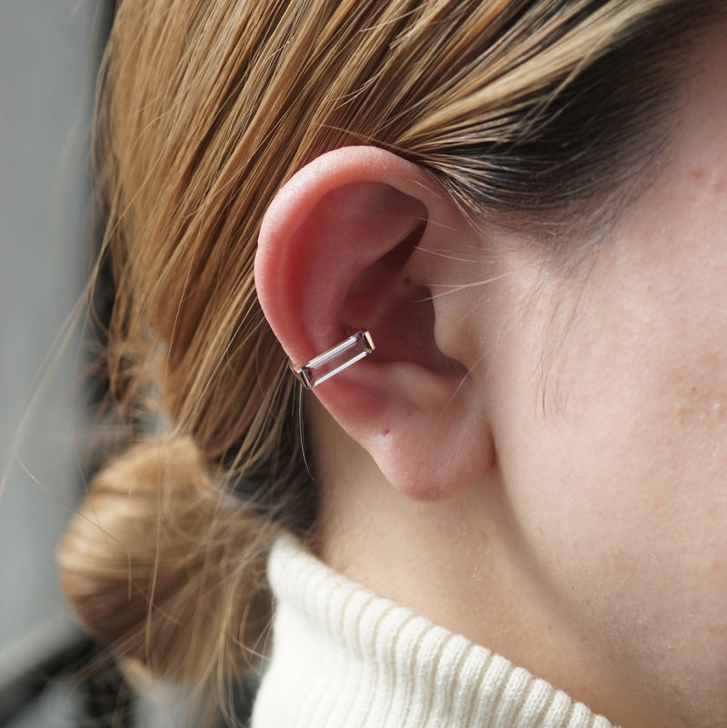 [Limited time only] Hatsuyume / earcuff K10YG 1stone pink amethyst (c-0y-st-amep)