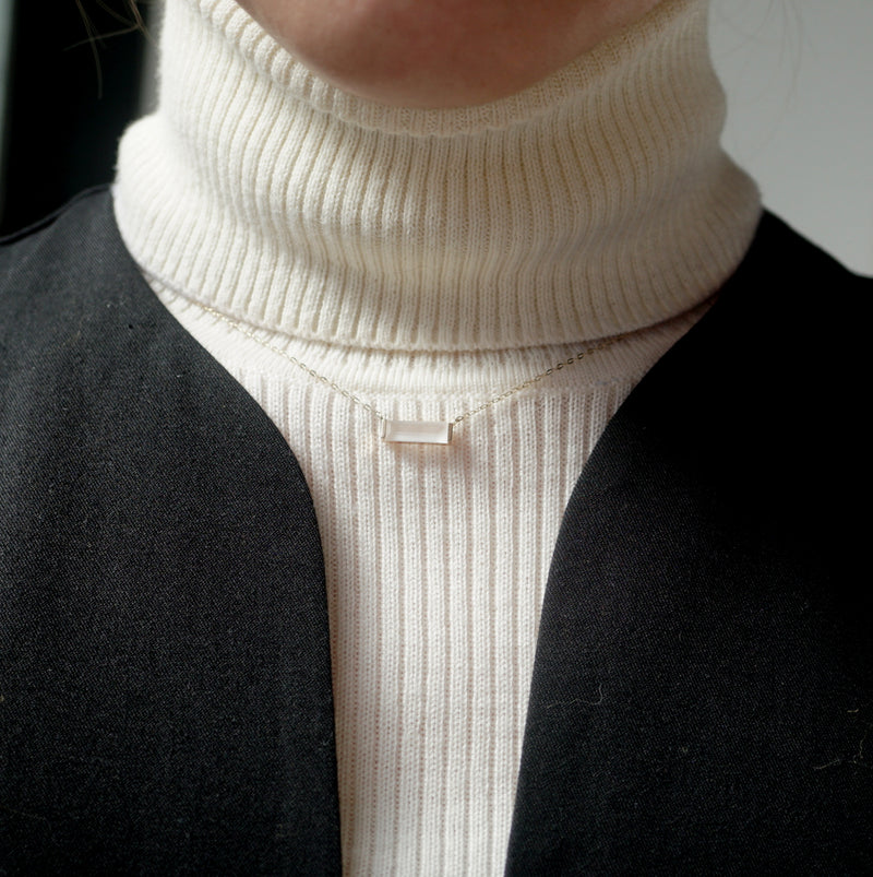【期間限定掲載】hatsuyume / necklace K10YG A-type 艶消し水晶（n-0y-a-mtq）