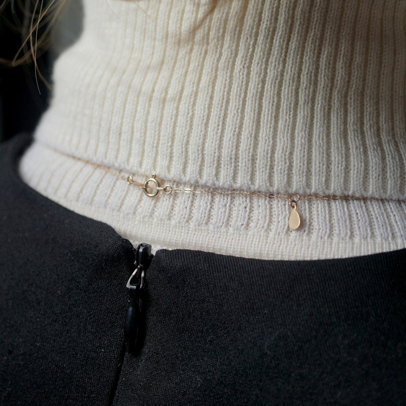 【期間限定掲載】hatsuyume / necklace K10YG A-type 艶消し水晶（n-0y-a-mtq）