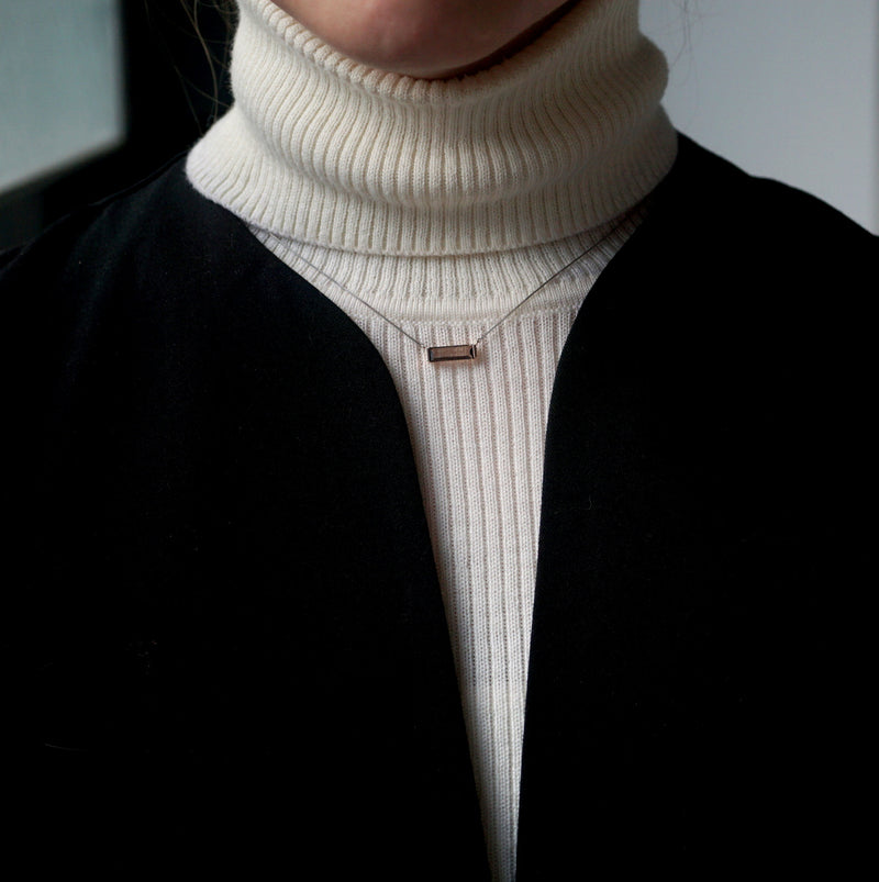 【期間限定掲載】hatsuyume / necklace Pt850 D-type スモーキークォーツ（n-p-d-smo）