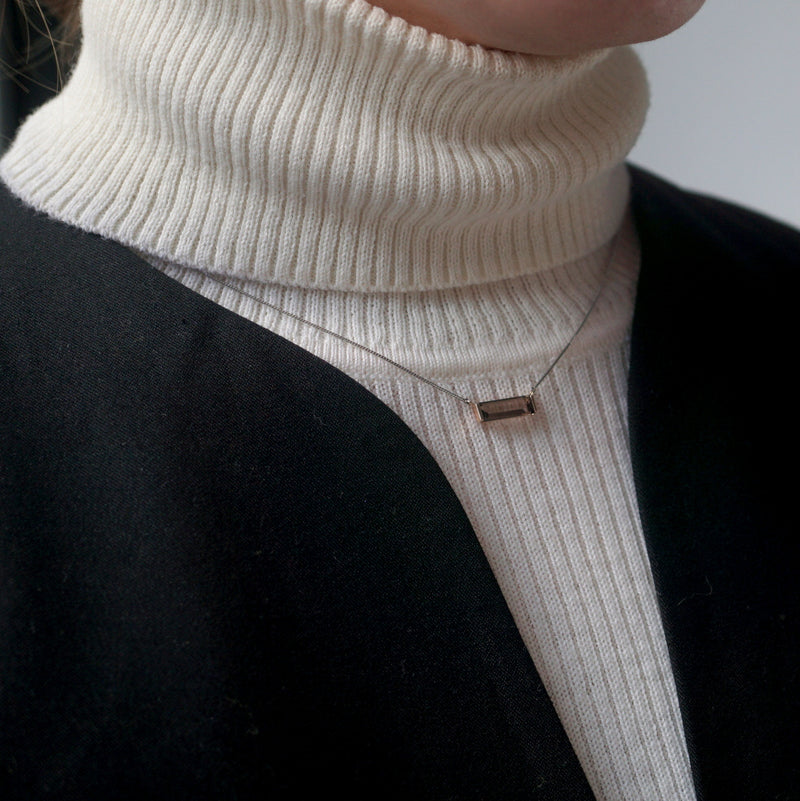 【期間限定掲載】hatsuyume / necklace Pt850 D-type スモーキークォーツ（n-p-d-smo）
