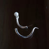 ELCAMI Snake Pearl Earrings Silver (EPS-117S)