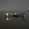 ELCAMI Snake Pearl Earrings Silver (EPS-117S)