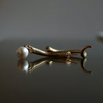 ELCAMI Snake Pearl Earrings Silver (EPS-117S)