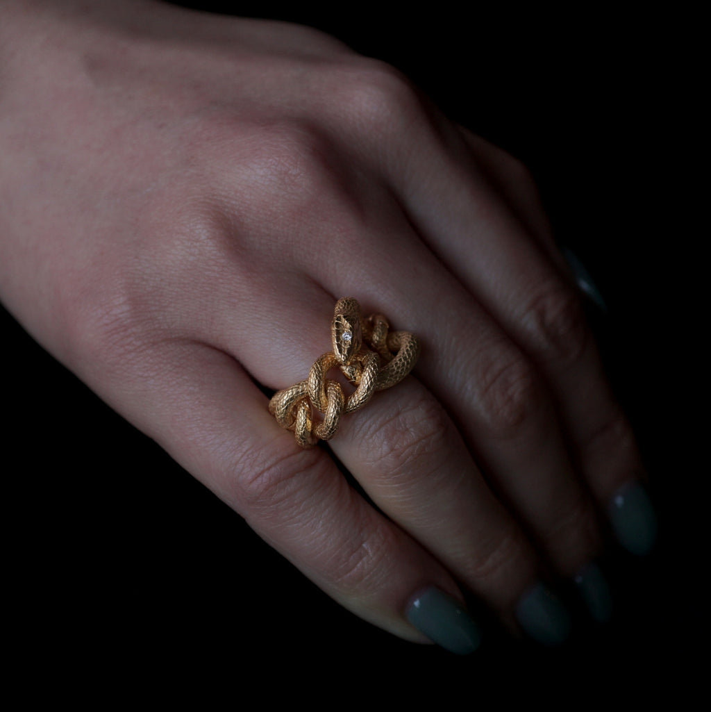 ELCAMI / Snake Chain Ring (ER-089S/G)