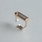 [Limited time only] Hatsuyume / earcuff K10YG 1stone Smoky Quartz (c-0y-st-smoq)