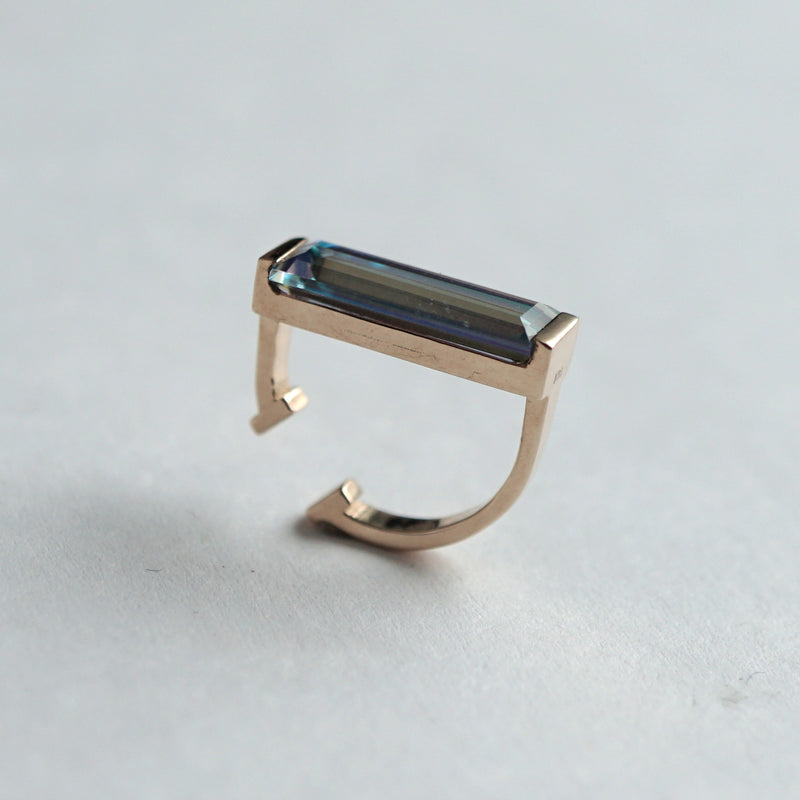 [Limited time only] Hatsuyume / earcuff K10YG 1stone MysticTopaz(c-0y-st-mysb)