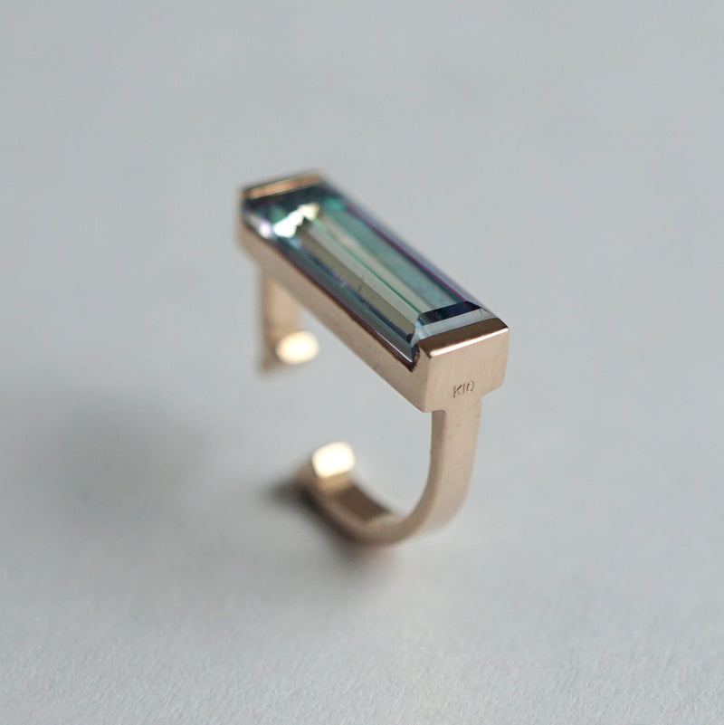 [Limited time only] Hatsuyume / earcuff K10YG 1stone MysticTopaz(c-0y-st-mysb)