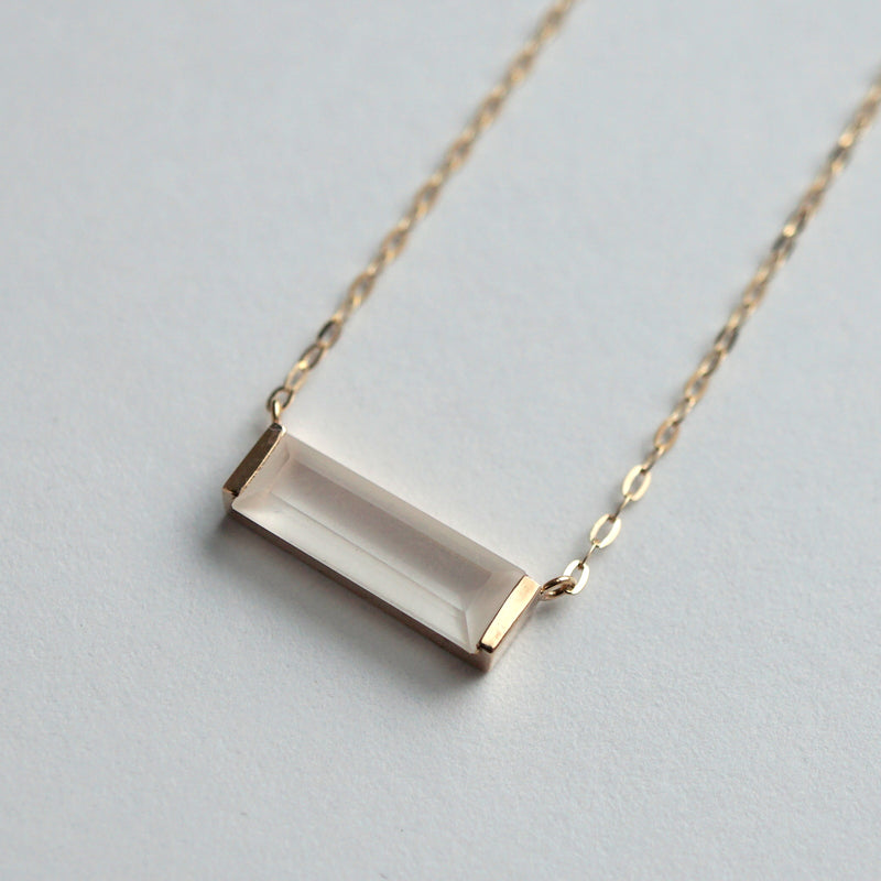 【期間限定掲載】hatsuyume / necklace K10YG A-type 艶消し水晶（n-0y-a-mtq）