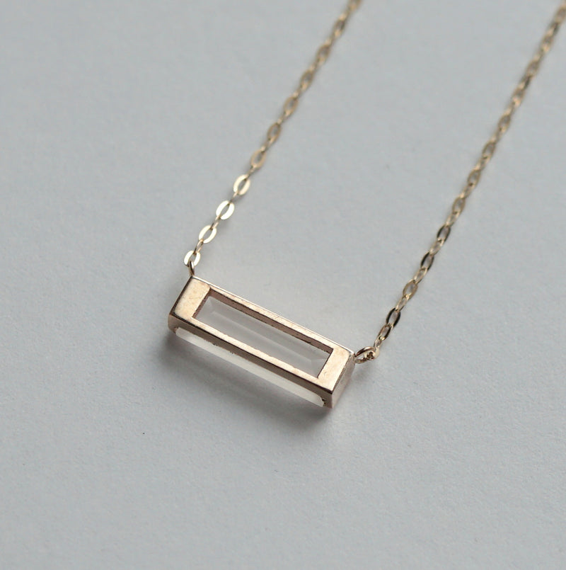 【期間限定掲載】hatsuyume / necklace K10YG A-type 艶消し水晶（n-0y-a-mtq）