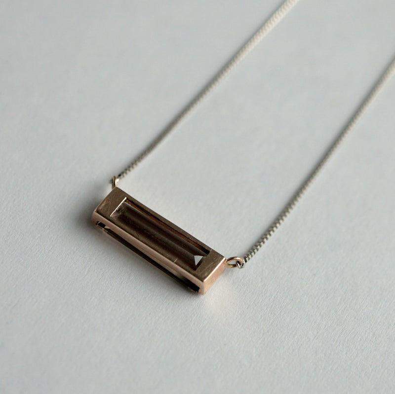 【期間限定掲載】hatsuyume / necklace Pt850 D-type スモーキークォーツ（n-p-d-smo）