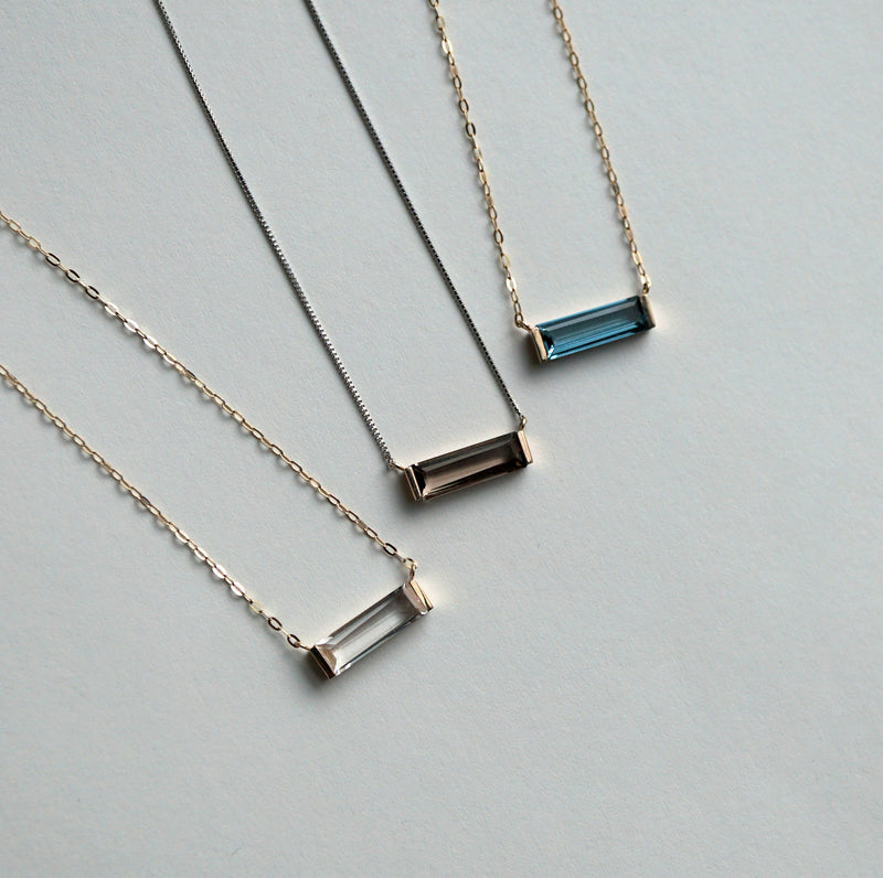 【期間限定掲載】hatsuyume / necklace Pt850 D-type スモーキークォーツ（n-p-d-smo）