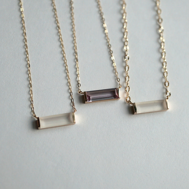 【期間限定掲載】hatsuyume / necklace K10YG A-type 艶消し水晶（n-0y-a-mtq）