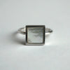 [Limited time only] hatsuyume / [custom-order 】ring SV square white mother-of-mouth shell (r-sv-squ-ws-r)