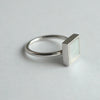 [Limited time only] hatsuyume / [custom-order 】ring SV square white mother-of-mouth shell (r-sv-squ-ws-r)
