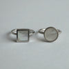 [Limited time only] hatsuyume / [custom-order 】ring SV square white mother-of-mouth shell (r-sv-squ-ws-r)