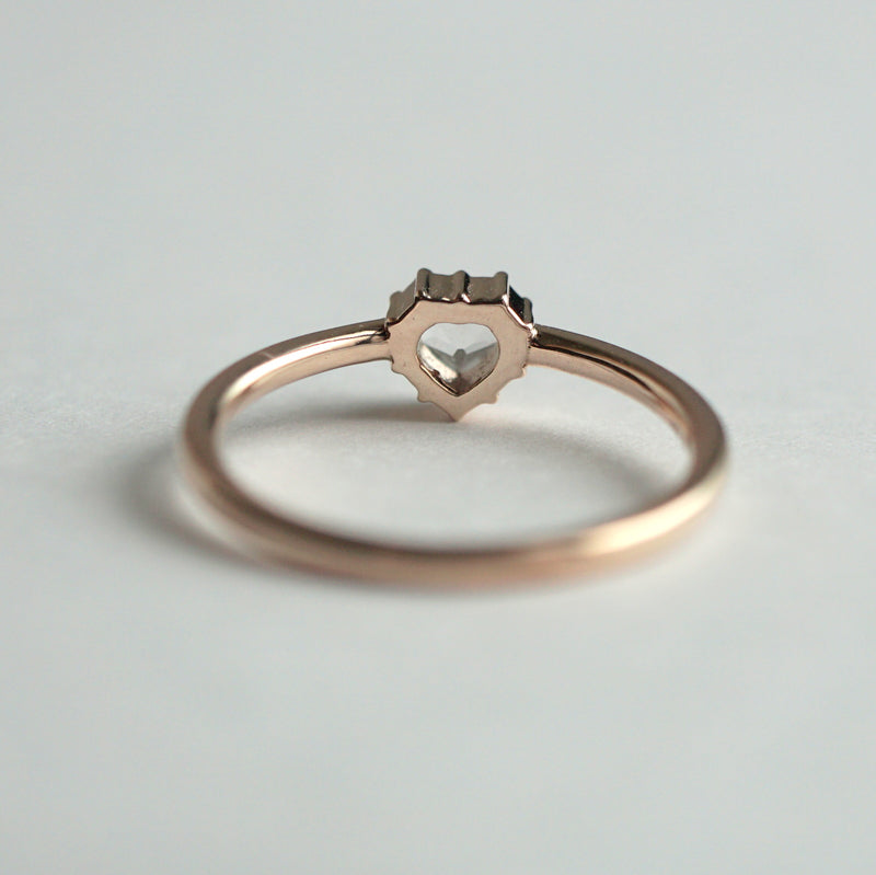 【期間限定掲載】hatsuyume /【受注生産】ring K10YG Heart-TMD ホワイトトパーズ（r-0y-httm-wt）