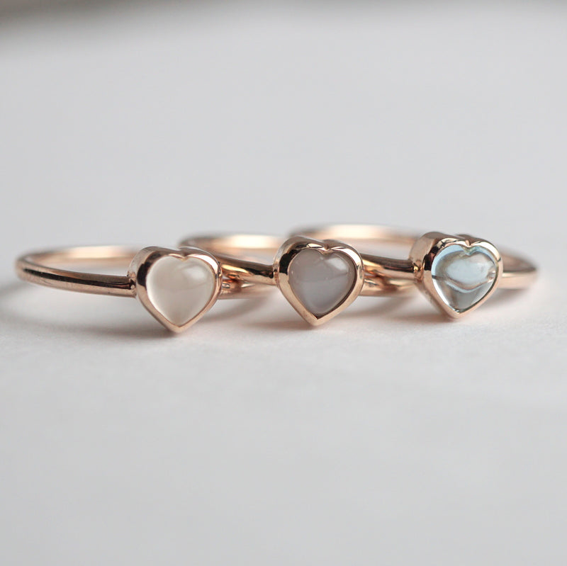 【期間限定掲載】hatsuyume /【受注生産】ring K10YG Heart-FKR スカイブルートパーズ（r-0y-htfk-sb）