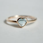【期間限定掲載】hatsuyume /【受注生産】ring K10YG Heart-FKR スカイブルートパーズ（r-0y-htfk-sb）