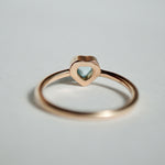 【期間限定掲載】hatsuyume /【受注生産】ring K10YG Heart-FKR スカイブルートパーズ（r-0y-htfk-sb）