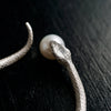 ELCAMI Snake Pearl Earrings Silver (EPS-117S)