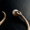 ELCAMI Snake Pearl Earrings Silver (EPS-117S)