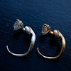 ELCAMI / Snake Round Cut Earrings Silver (EPS-086S)
