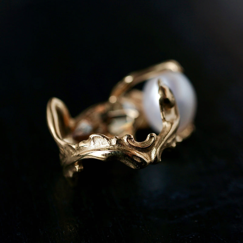ELCAMI / Frog Pearl Ring (ER-066G)