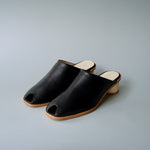 _Fot / wood heel mule sandals soft _ circle (maple)
